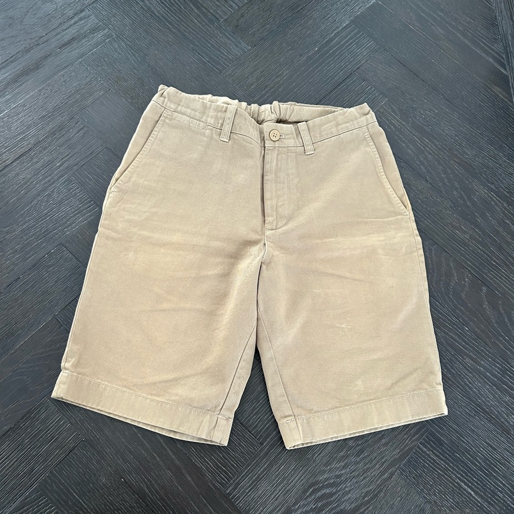 Crewcuts Boys Sz 14 Stanton Beige Flat Front Adjustable Waist Shorts